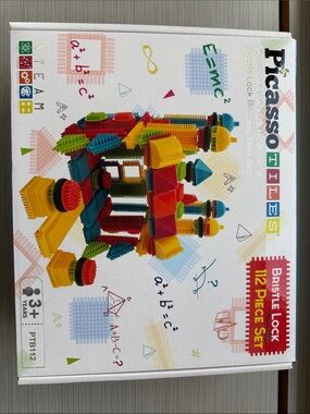 🎨 🆕PicassoTiles Bristle Lock Building Set – 112 Pieces – STEM Toy